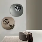 Formet spejl med bølget glasindsats Lavet i Italien - Adalberta Viadurini