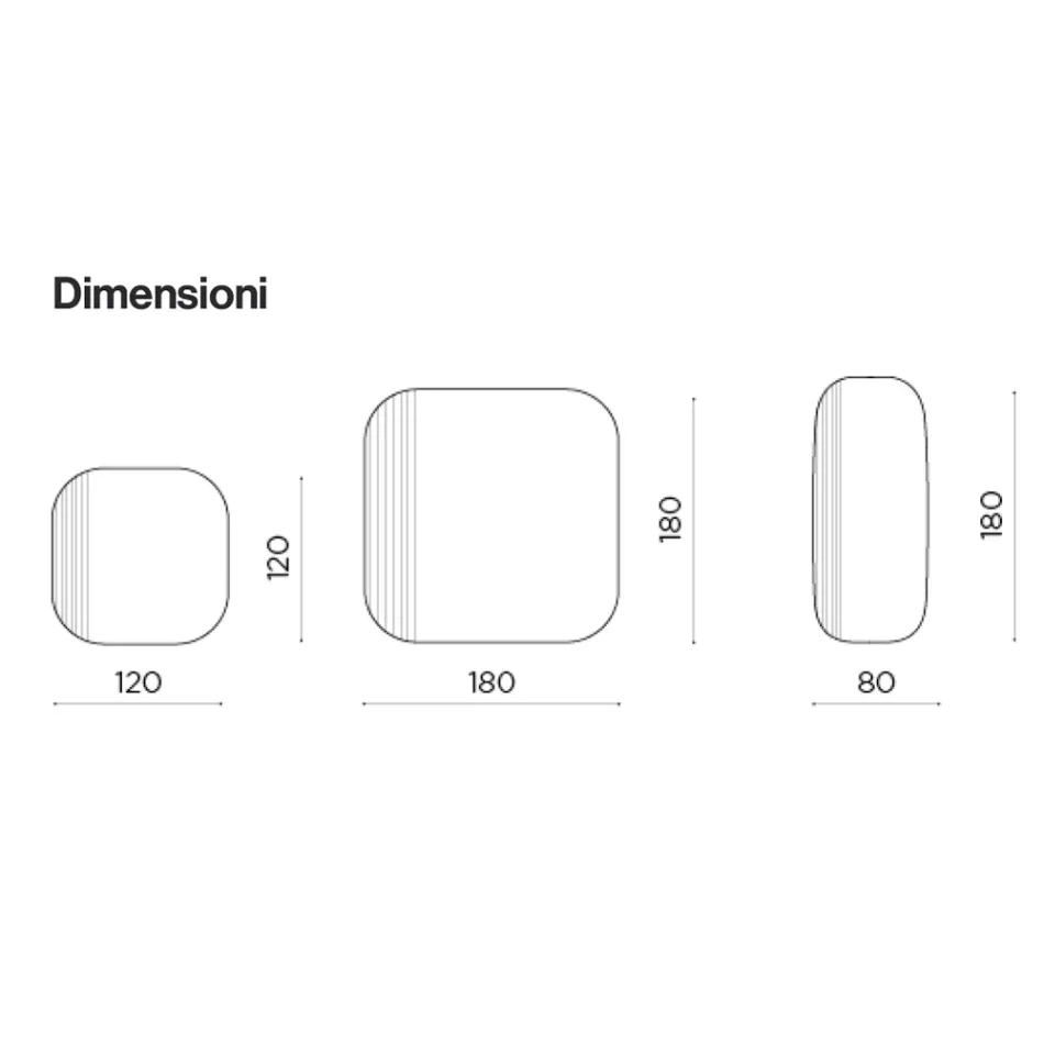 Formet spejl med stribet indsats Lavet i Italien - Alessia Viadurini