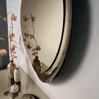 Abigaille-formet spejl med halvramme i smeltet glas, fremstillet i Italien Viadurini