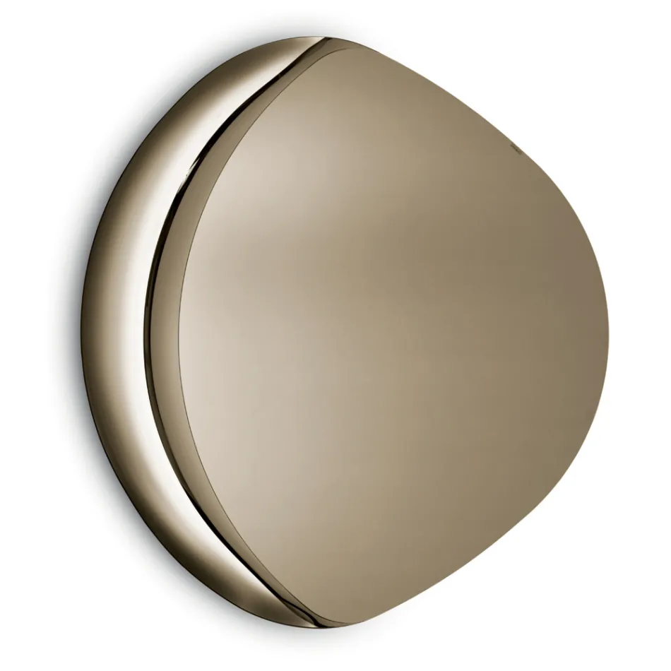 Abigaille-formet spejl med halvramme i smeltet glas, fremstillet i Italien Viadurini