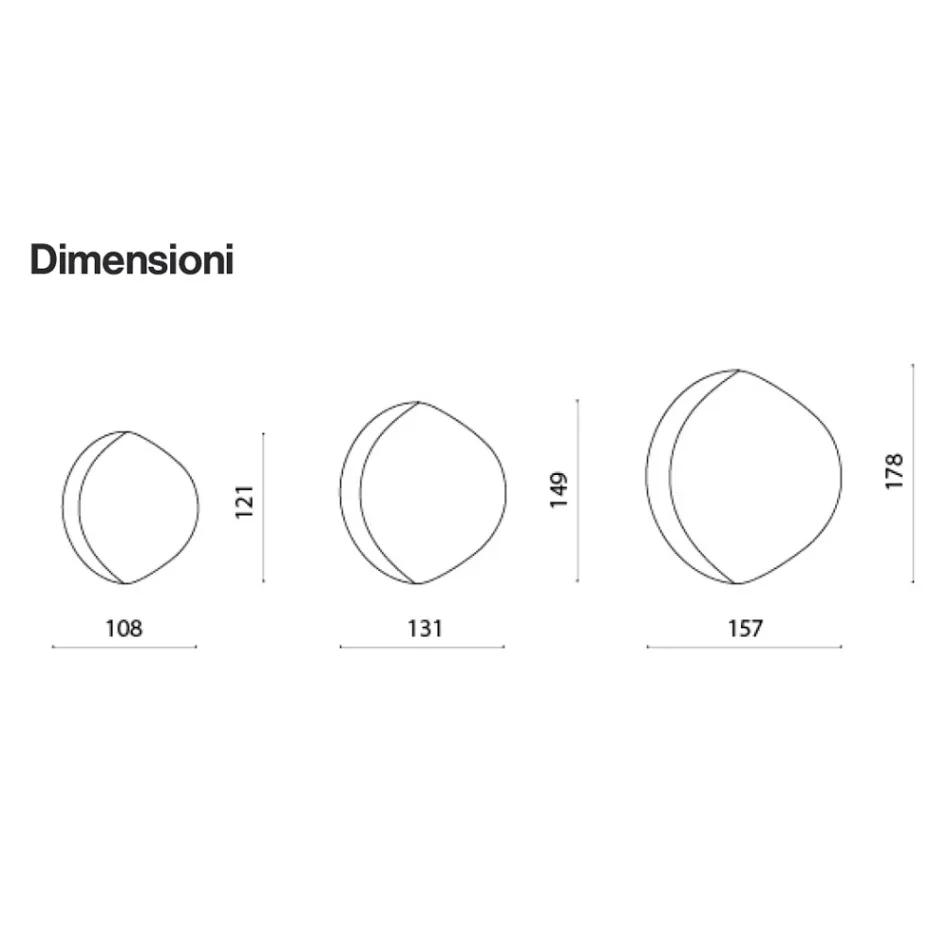 Abigaille-formet spejl med halvramme i smeltet glas, fremstillet i Italien Viadurini