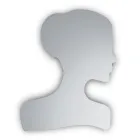 Formet spejl med et kvindeansigt Lavet i Italien - Brunilde Viadurini