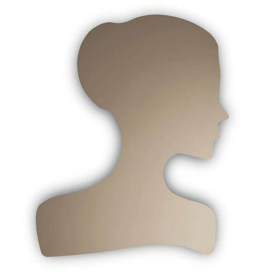 Formet spejl med et kvindeansigt Lavet i Italien - Brunilde Viadurini