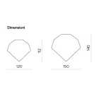 Formet spejl fås i 2 farver og 2 størrelser - Bonella Viadurini
