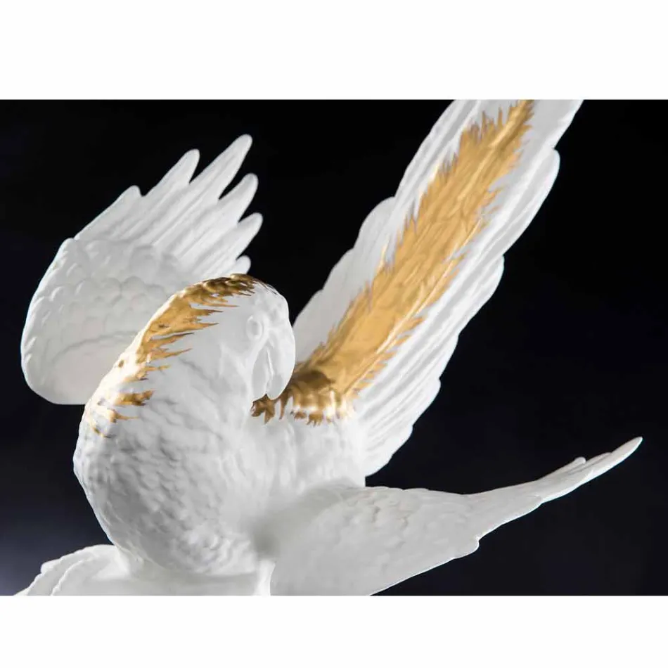 Papegøjeformet keramisk figur Håndlavet i Italien - Pagallo Viadurini