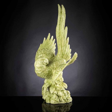 Papegøjeformet keramisk figur Håndlavet i Italien - Pagallo Viadurini