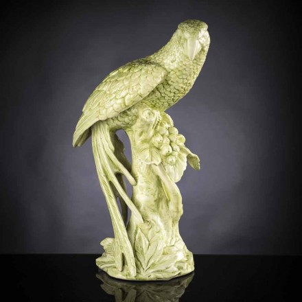 Håndlavet keramisk papegøjeformet figur fremstillet i Italien - Pagallo Viadurini