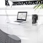 Laptopstativ i gennemsigtigt eller røget plexiglas Design 2 stykker - Nerdino Viadurini