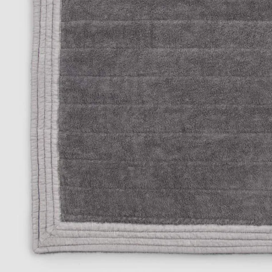 Rektangulært badeværelsestæppe i farvet svamp Shabby Chic Design - Ginova Viadurini