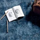 Stuetæppe i bomuld, viskose og uld Produceret på manuel væv - Melita Viadurini