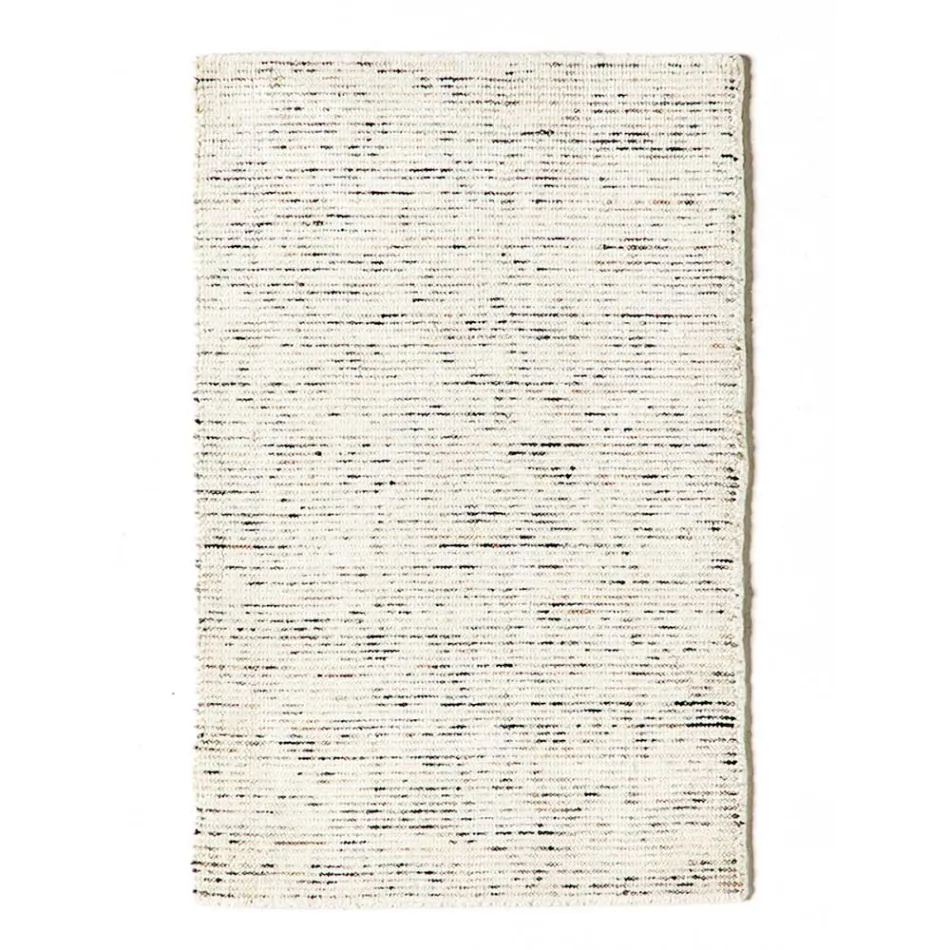 Stuetæppe i bomuld, viskose og uld Produceret på manuel væv - Melita Viadurini