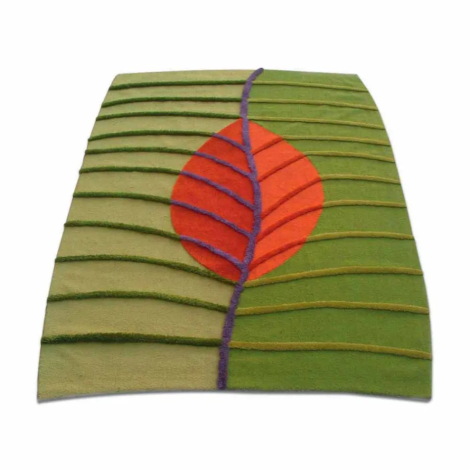 Håndtuftet uldstue tæppe lavet i Italien - Posillipo Viadurini