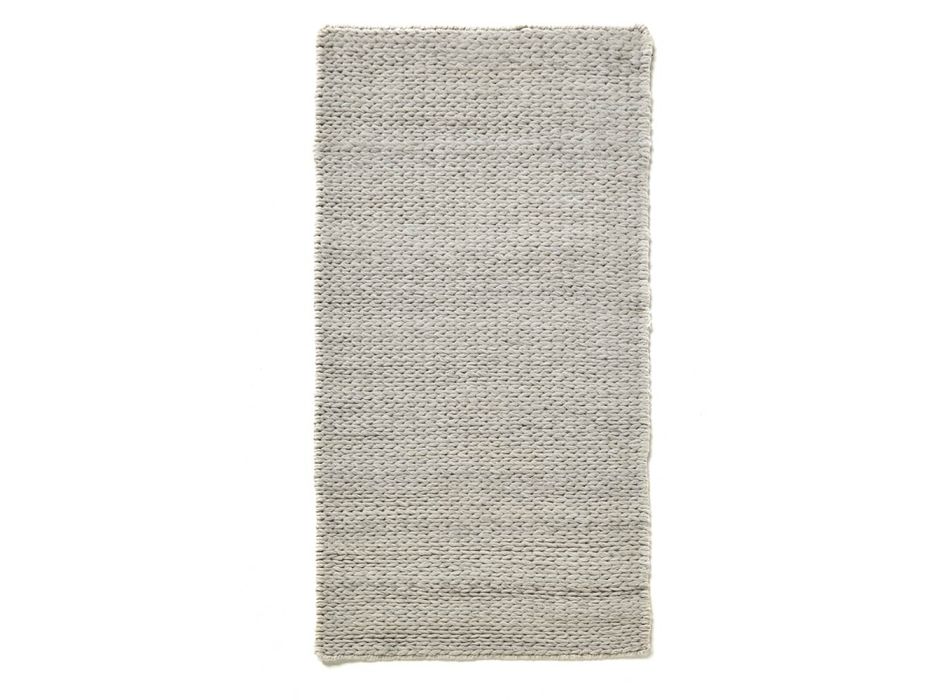 Moderne håndvævet stuetæppe i polyester og bomuld - Tabatha Viadurini