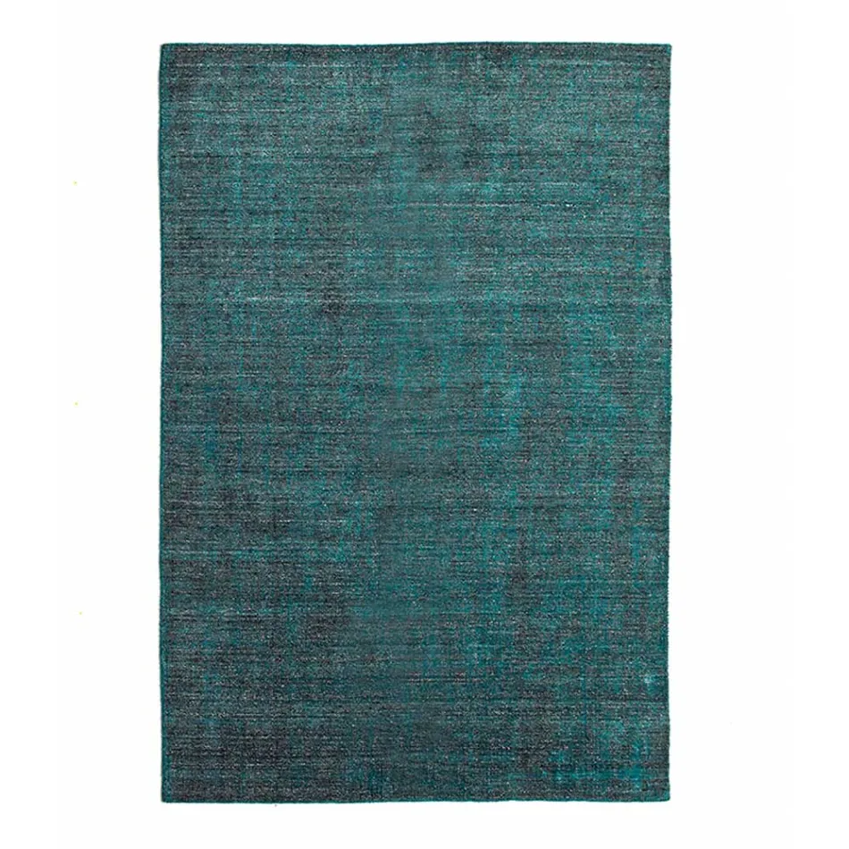 Stuetæppe produceret på manuel væv i viskose, uld og bomuld - Cristel Viadurini