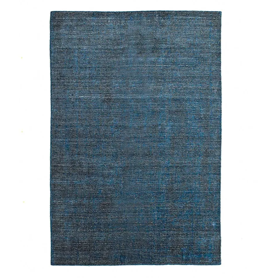 Stuetæppe produceret på manuel væv i viskose, uld og bomuld - Cristel Viadurini