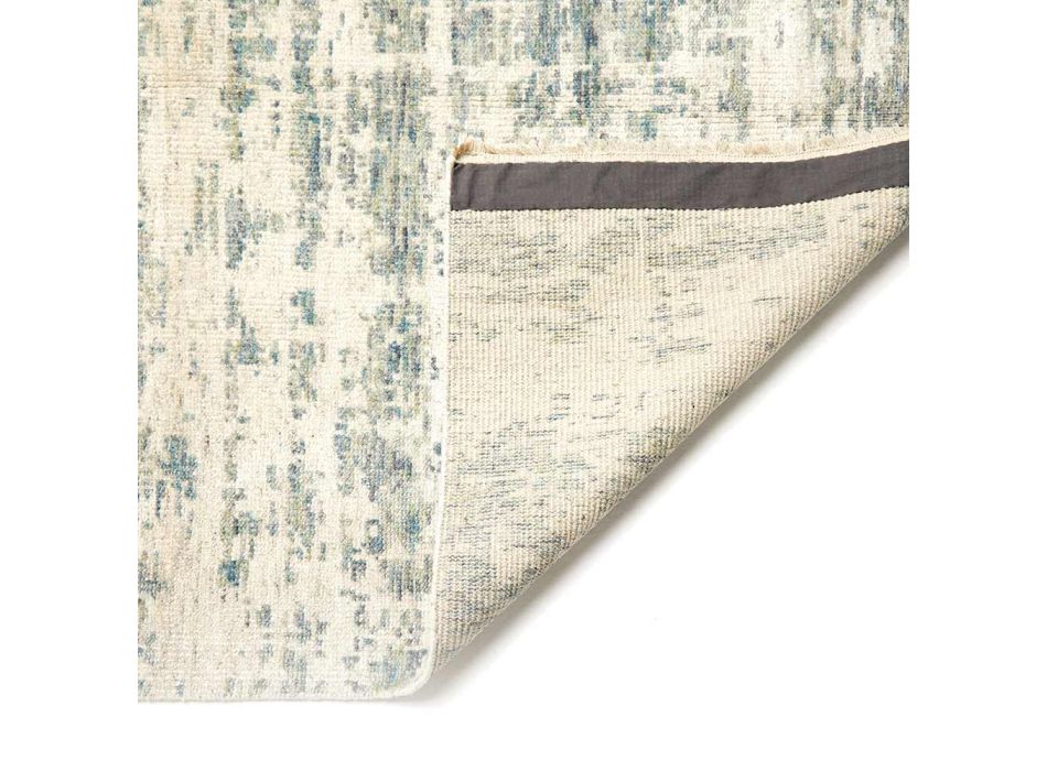 Håndvævet designtæppe i uld og bomuld til stuen - kobber Viadurini