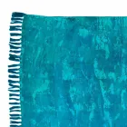 Etnisk farvet rektangulær stofbeklædning med kvaster - Fibraù Viadurini