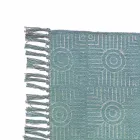 Etnisk farvet rektangulær stofbeklædning med kvaster - Fibraù Viadurini