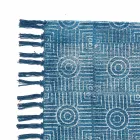 Etnisk farvet rektangulær stofbeklædning med kvaster - Fibraù Viadurini