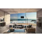 Etnisk farvet rektangulær stofbeklædning med kvaster - Fibraù Viadurini