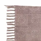 Etnisk farvet rektangulær stofbeklædning med kvaster - Fibraù Viadurini