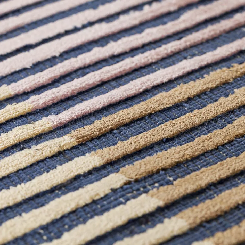 Håndlavet modulært farvet viskosetæppe vævet i Indien - Gilberto Viadurini