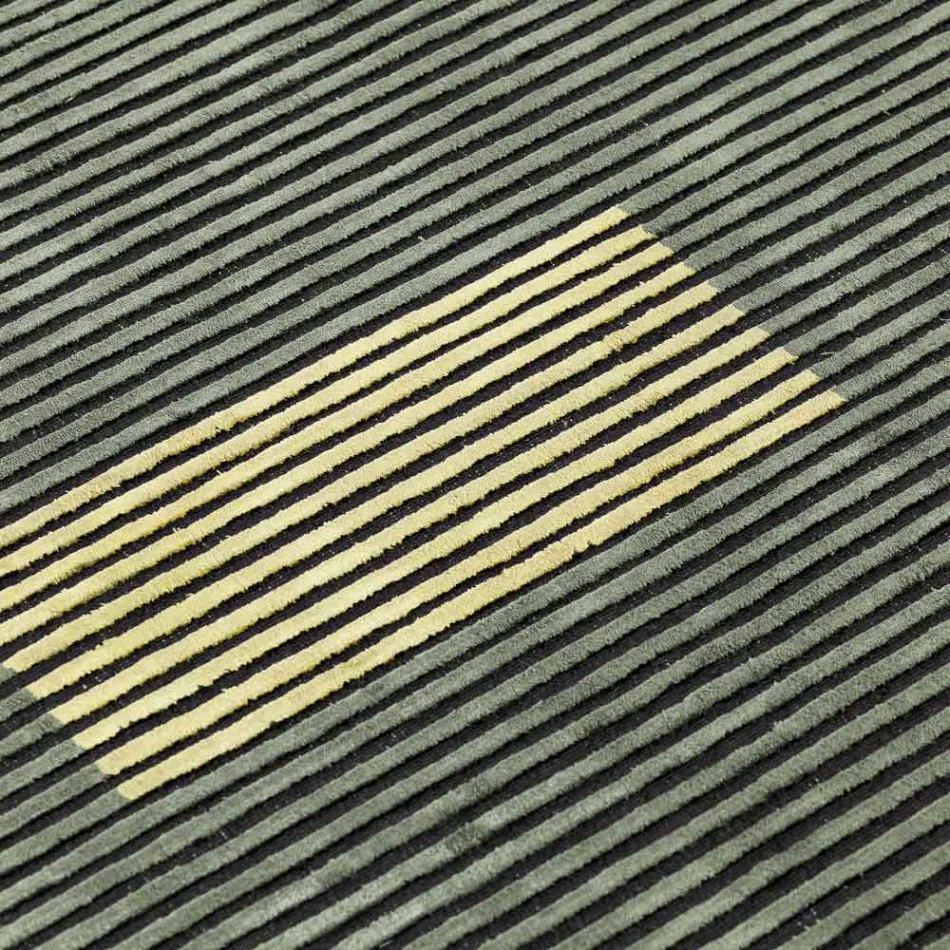 Håndlavet modulært farvet viskosetæppe vævet i Indien - Gilberto Viadurini