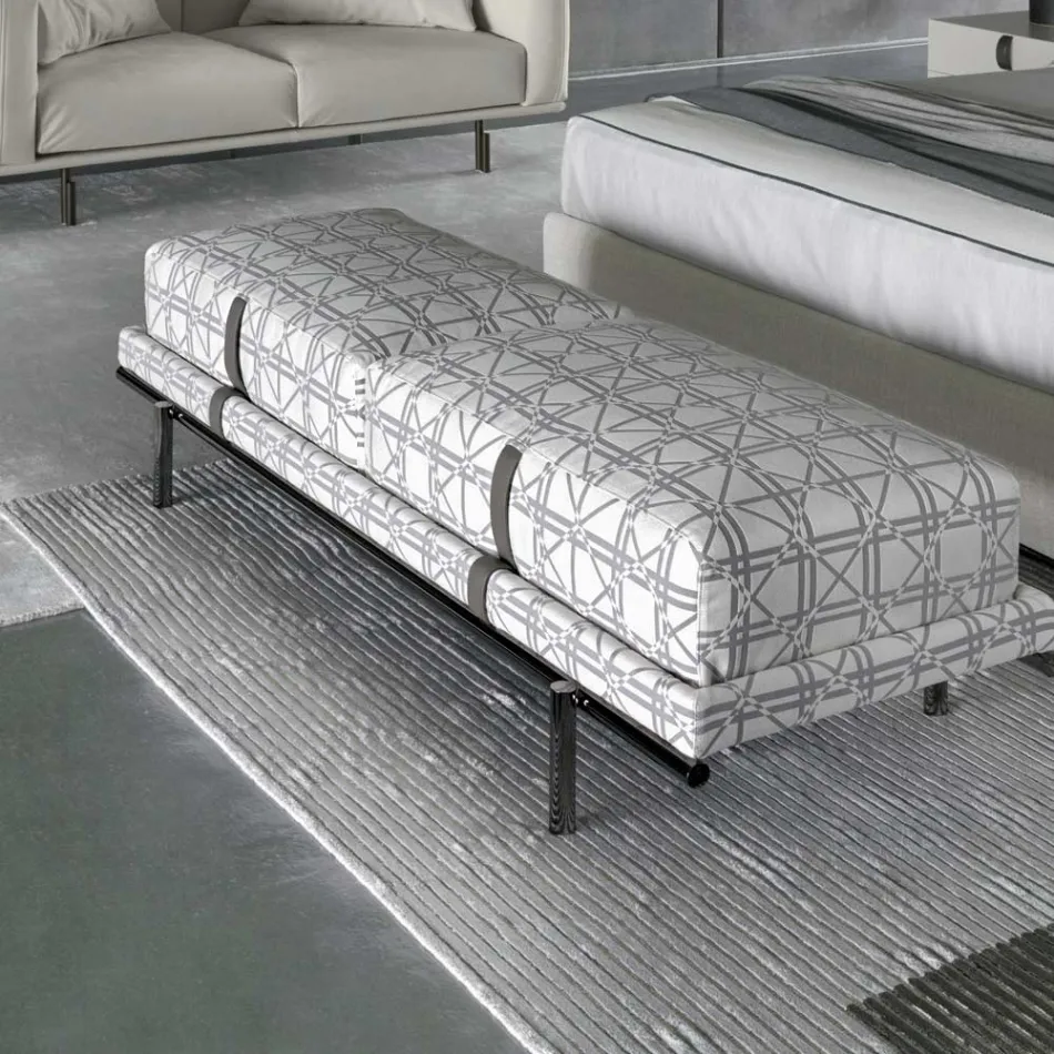 Håndlavet modulært farvet viskosetæppe vævet i Indien - Gilberto Viadurini