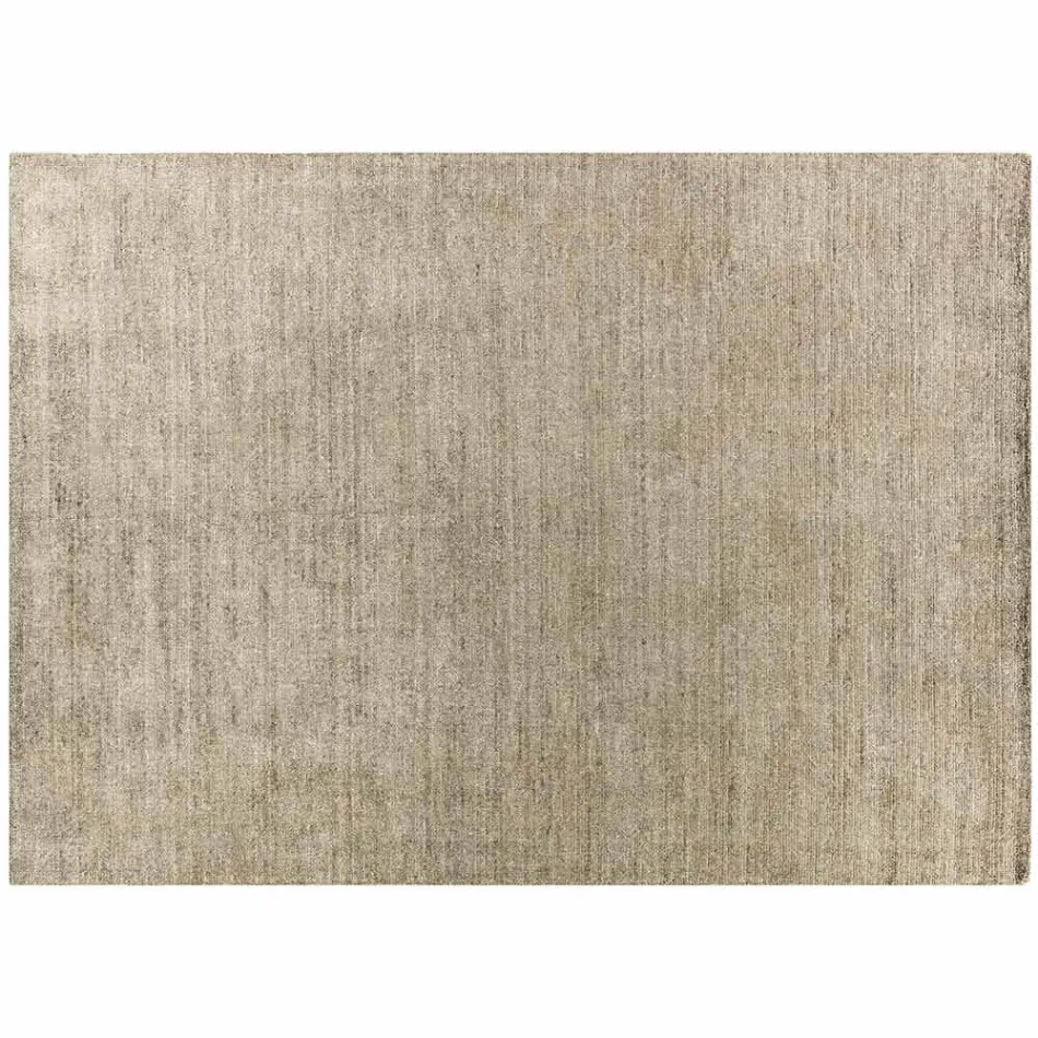 Håndlavet tæppe vævet i Indien Højkvalitets uld og bambussilke - Anella Viadurini