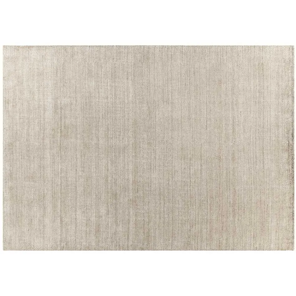 Håndlavet tæppe vævet i Indien Højkvalitets uld og bambussilke - Anella Viadurini