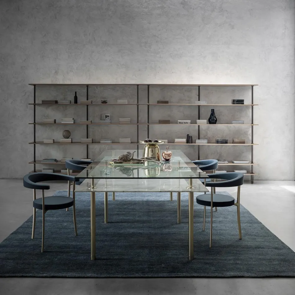 Håndlavet tæppe vævet i Indien Højkvalitets uld og bambussilke - Anella Viadurini