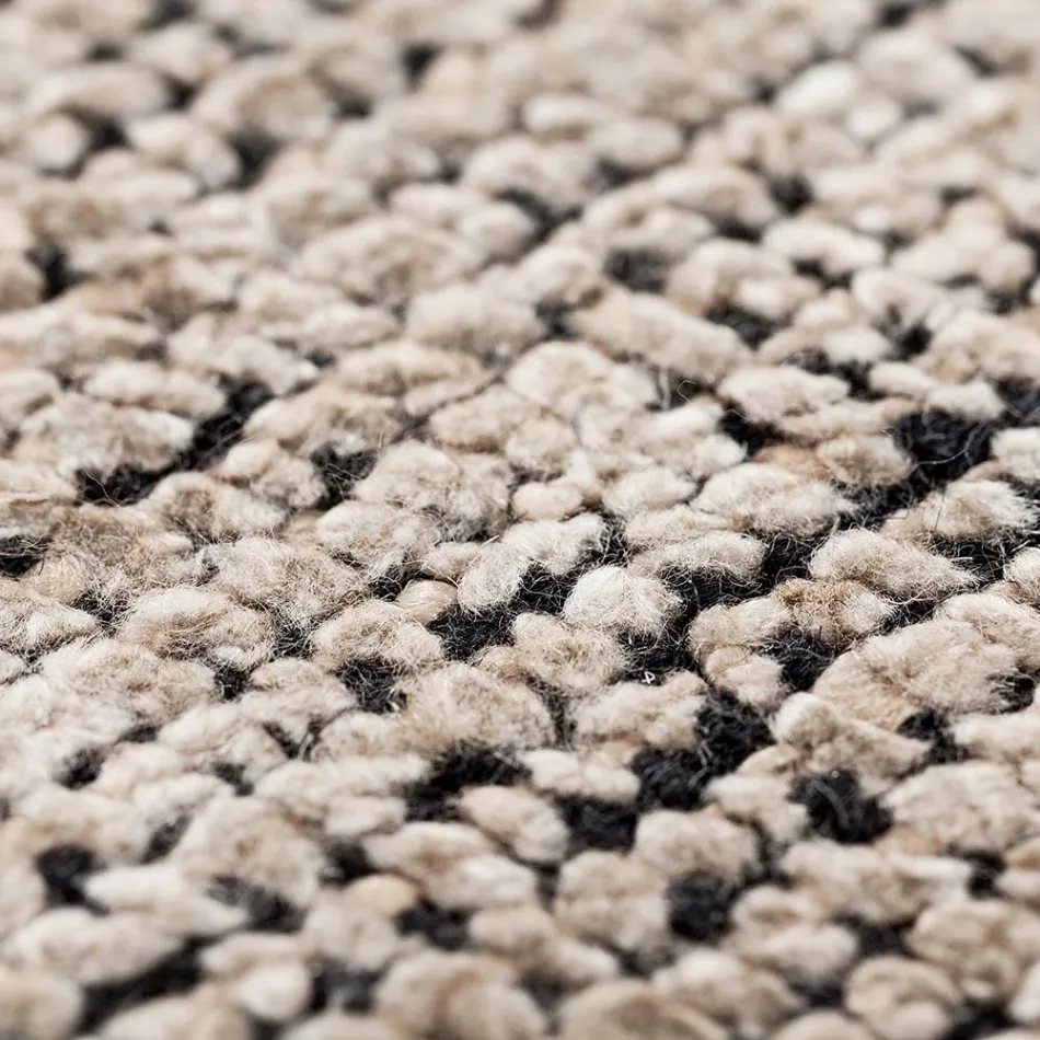 Håndlavet tæppe vævet i Indien Højkvalitets uld og bambussilke - Anella Viadurini