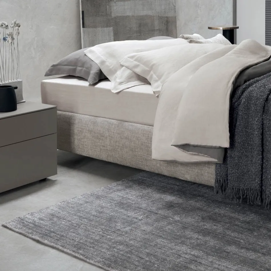 Håndlavet tæppe vævet i Indien Højkvalitets uld og bambussilke - Anella Viadurini