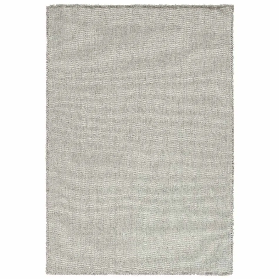 Stort og moderne design Fringed Uld Rug sort eller creme - Jacqueline Viadurini