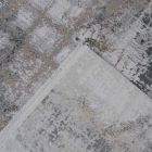 Grå beige antislip-tæppe i viskose og akryl med design - præsident Viadurini