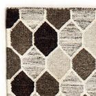 Moderne designertæppe med geometrisk mønster i uld og bomuld - Tapioca Viadurini