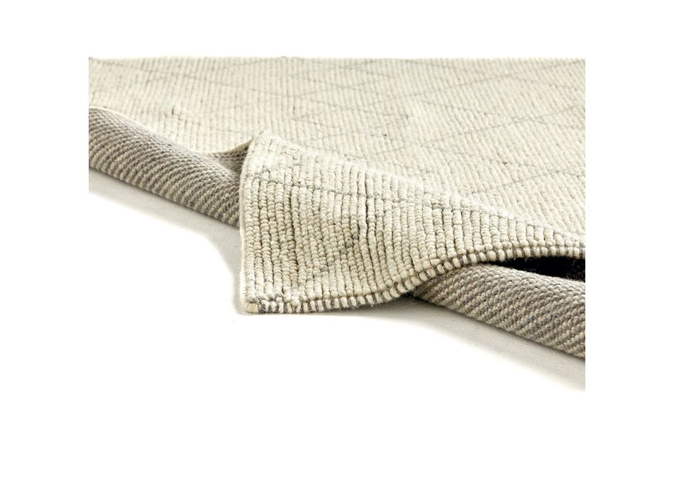 Moderne stue tæppe håndvævet i uld geometrisk design - Geome Viadurini