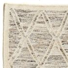 Moderne tæppe i uld og bomuld elfenben med fantasi til stuen - Peppo Viadurini