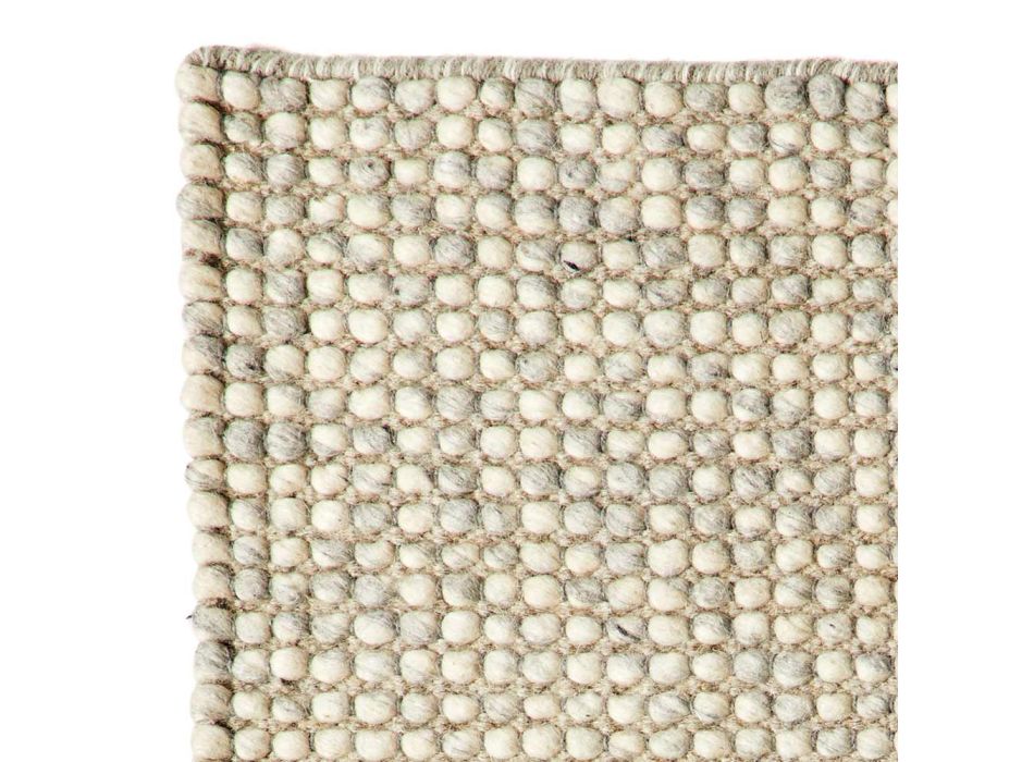 Moderne håndvævet uld- og bomuldstæppe til stuen - Relict Viadurini