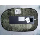 Ovalt stue tæppe i polyamid med digitaltryk - palmer Viadurini