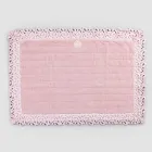 Bomuld og hør svamp Badetæppe med Poema Lace 2 farver - Cuorotto Viadurini