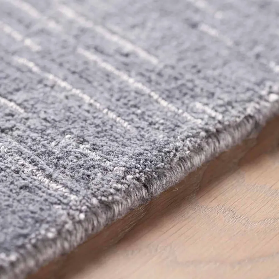 Stribet tæppe af moderne farvet og stort design til stuen - Prickle Viadurini