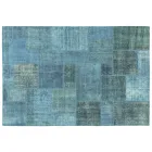 Håndværker Patchwork tæppe til stue håndknyttet i Türkiye - Raimund Viadurini