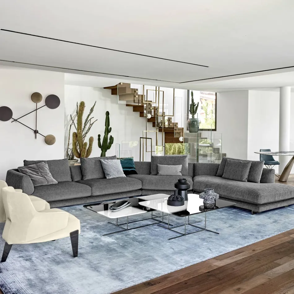 Håndlavet stuetæppe i højkvalitets viskose vævet i Indien - motorhjelm Viadurini