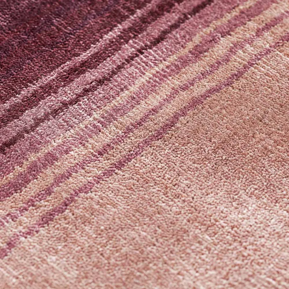 Håndlavet stuetæppe i højkvalitets viskose vævet i Indien - motorhjelm Viadurini