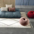Uld og bomuld Stuetæppe med moderne geometrisk design - Metria Viadurini