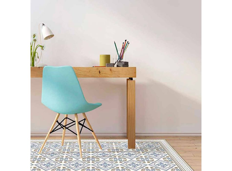 Moderne stue tæppe i pvc og polyester med fantasy - Leno Viadurini