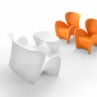 Moderne kaffeborde til indendørs eller udendørs, 2 stykker - lilje af Myyour Viadurini