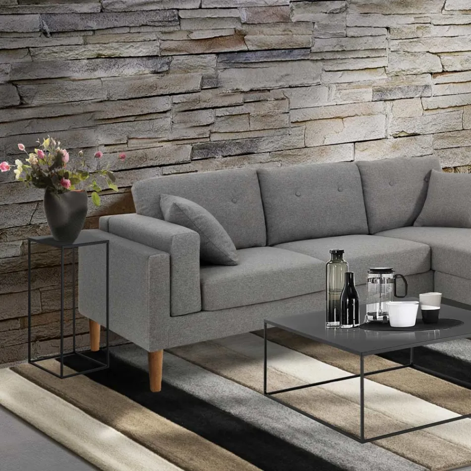 Højt sofabord i stål - Osmio Viadurini