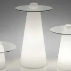 Slide Peak high table (H120) polyethylen og glas fremstillet i Italien Viadurini